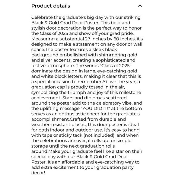 2 CLASS OF 2025 Door Posters Hangers 2.25’ X 5’ Weather Resistant Plastic Signs - Picture 4 of 7